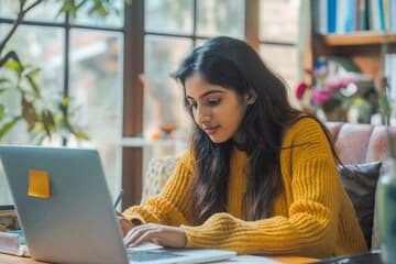 A student learning
